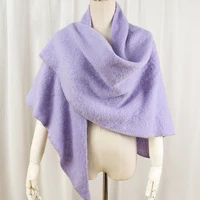 Women Winter Warm Cashmere Plaid Triangle Scarf Shawl Fashion Soft Solid Luxury Pashmina Lady Thick Blanket Long Bandana Scarves 1
