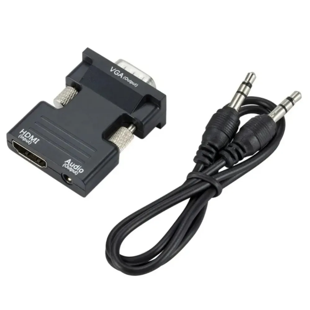 VGA to HDMI-compatible Audio Video Converter 1080P HDMI-compatible To VGA Adapte