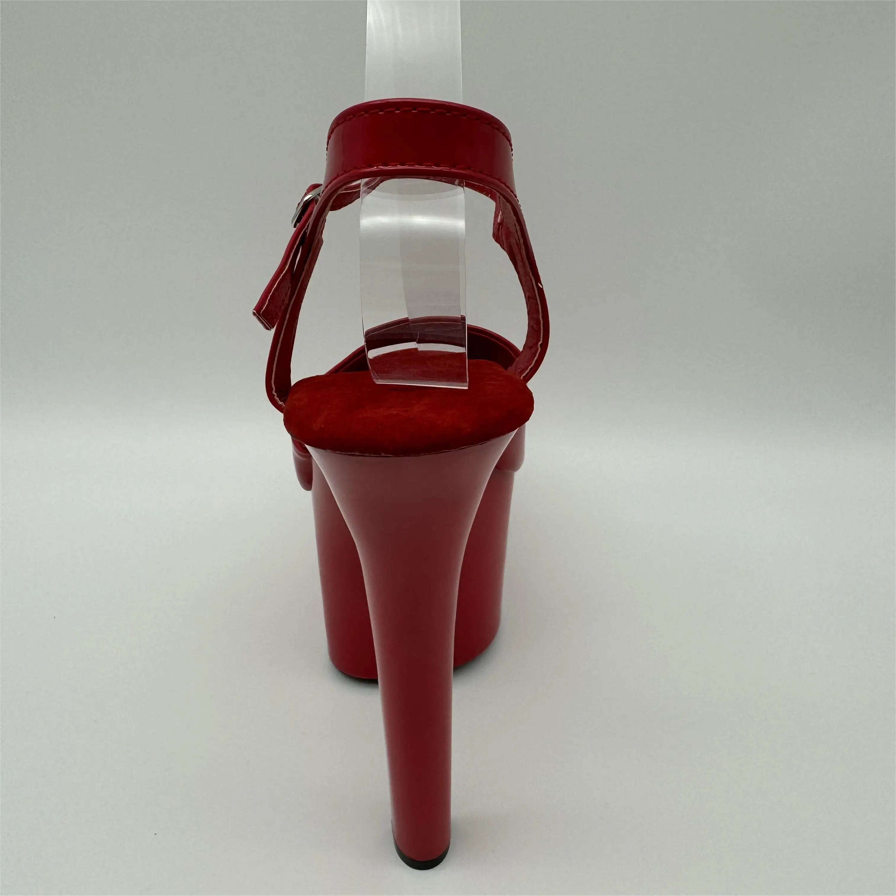 17cm Star Crystal High-Heeled Shoes Sandals Platform Shoes Heel Clear Shoes With Ankle Strap