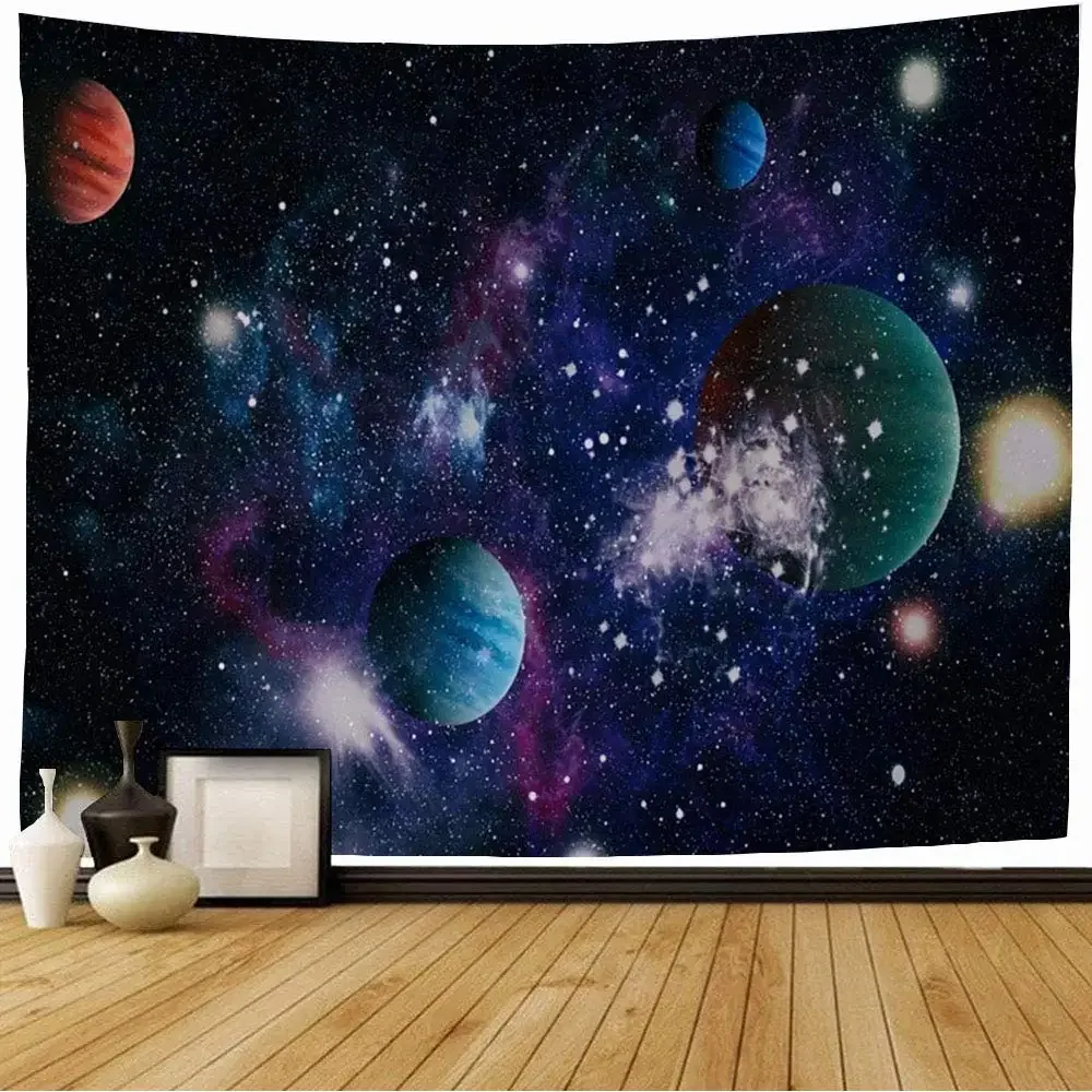 Outer Space Planet Tapestry Abstract Science Fiction Galaxy Tapestry Wall Hanging Art for Bedroom Living Room Dorm Decor