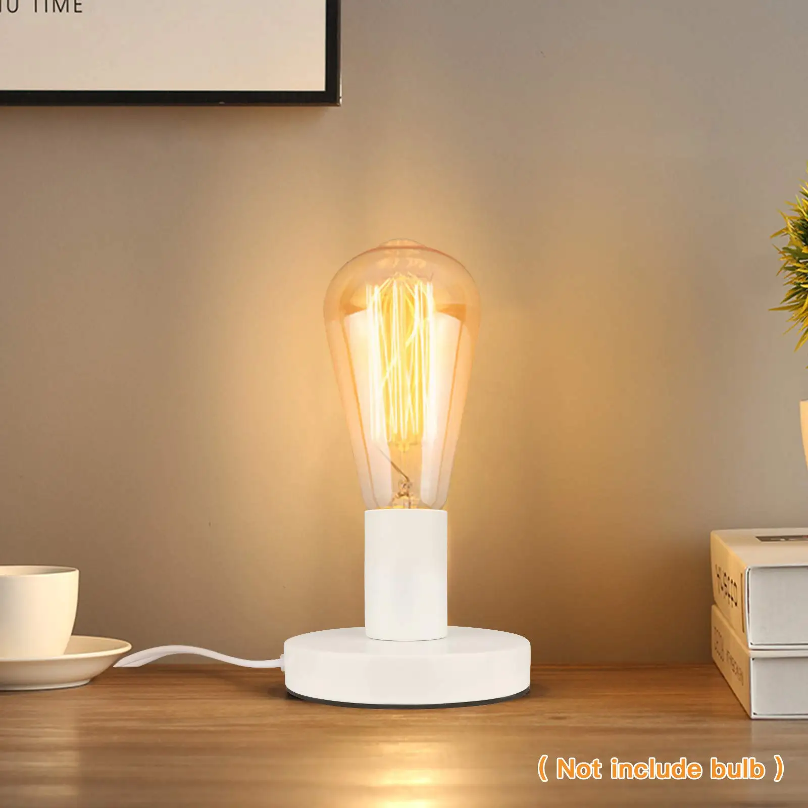 4 가지 색상 광택 금속 데스크탑 램프베이스 1.8m 코드 E27 E26베이스 홀더 (켜기/끄기 스위치 포함) EU 펜던트 램프 살균 램프