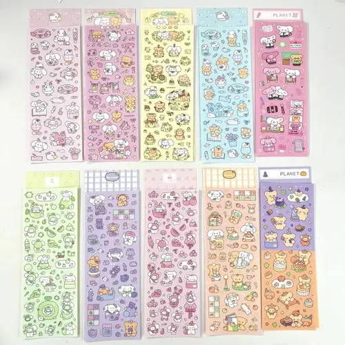 MINKYS New Arrival 3pcs 6pcs Kawaii Bear Ribbon Laser Bling Stickers DIY Scrapbook Stickers Confetti Decoration DIY Photo Frame - Image 10