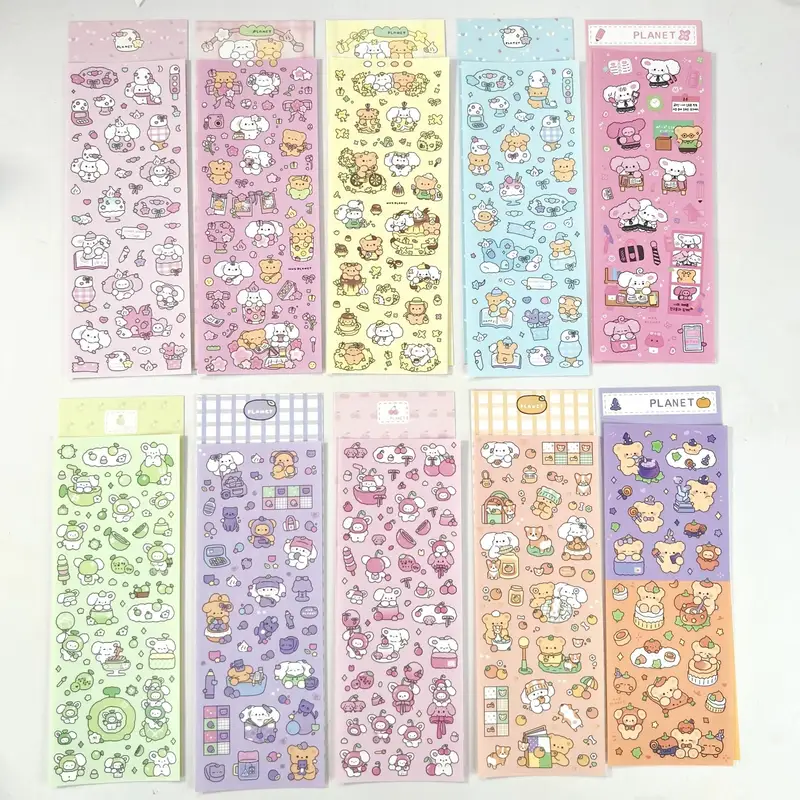 MINKYS New Arrival 3pcs 6pcs Kawaii Bear Ribbon Laser Bling Stickers DIY Scrapbook Stickers Confetti Decoration DIY Photo Frame - Image 10