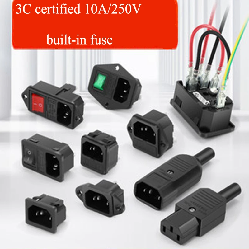 

3-core Power Cord Plug Socket Male Head Female Head Charging Product Word Plug Extension Cord Plug Power Plug Three Holesr