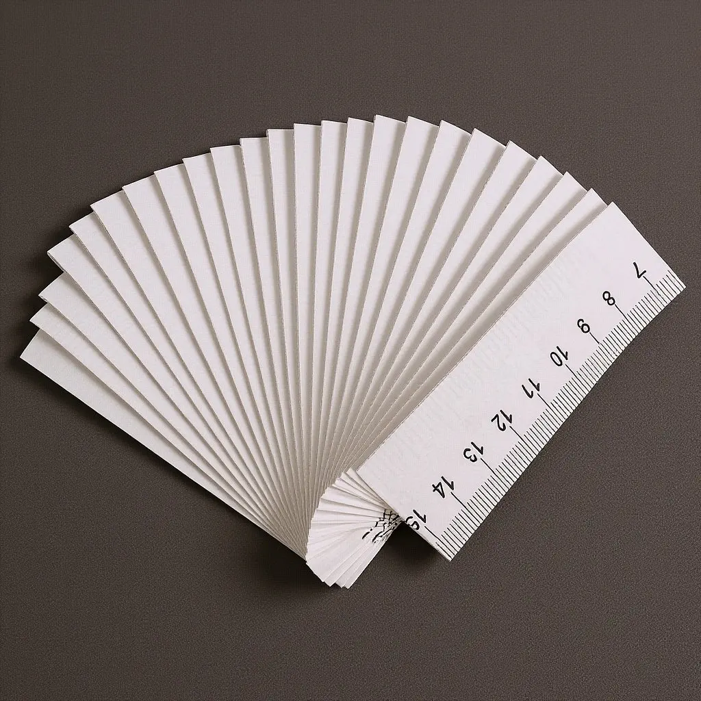 머리 측정용 줄자 100개 종이 자 양면 일회용 무독성 길이 측정 도구 (간호사용)