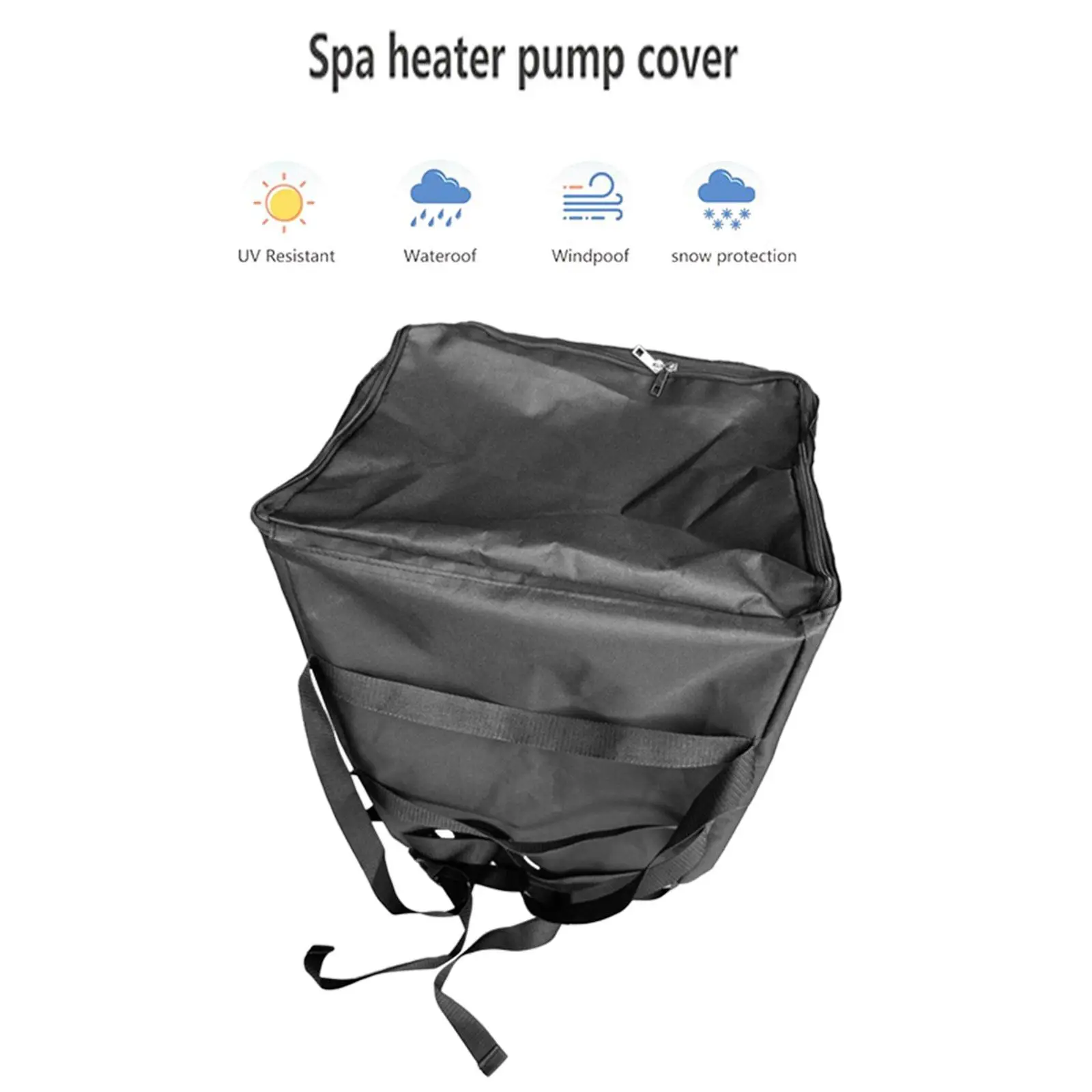 

Heater Pump Cover Pool Heater Cover Protection Heavy Duty Black Canvas Furniture Covers Insulation Cover Insulated Pump Cover