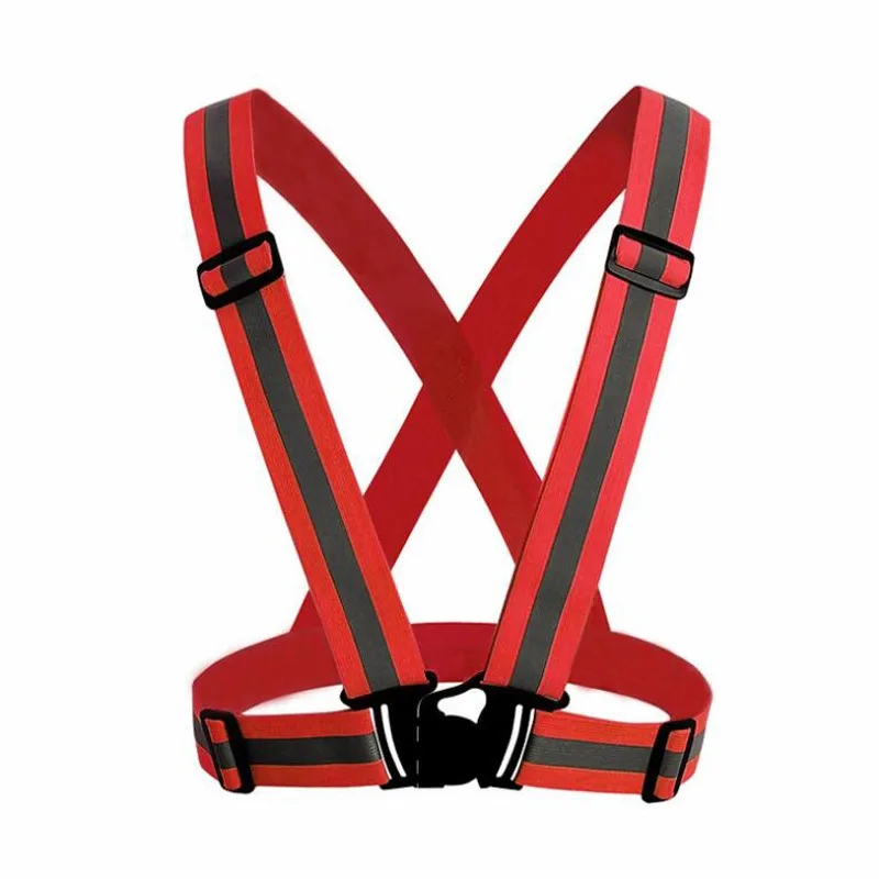 Outdoor Adjustable Safety Vests Night Walking Highlight Reflective Vest Lightweight Biking Safety Straps Waterproof Running Gear