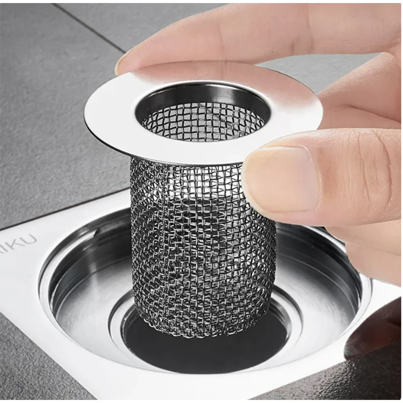 StainlessSteelFloorDrainFilterMeshKitchenSinkStrainerShower