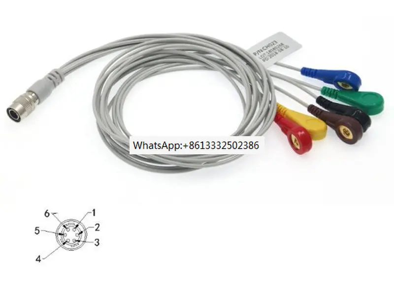 

Compatible PI Holter Cable and Leadwires 6Leads Snap IEC