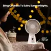Portable Desk Fan 3600mAh rechargeable USB table fan ventilator 5 speeds Quiet Powerful Wind Natural Breeze for Home office Camp 4