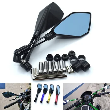 범용 오토바이 CNC 알루미늄 합금 백미러, 스즈키 GSX-S750 GSX-S1000F GSX-S1000 GSX1400 SV650/A용, 8mm, 10mm