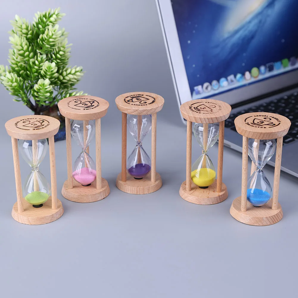 Beech Wooden Sand Clock 3 Minutes Hourglass Sandglass Kids Children Gift Home Suppliers Interior Accessories 3