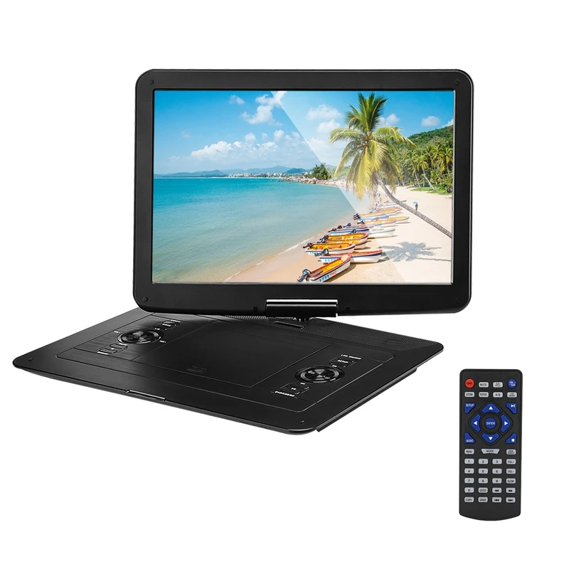 

15.6 Inch DVD Player HD TV Portable DVD Player Game Players TV Resolution 16:9 LCD Screen For EVD CD Players-US Plug