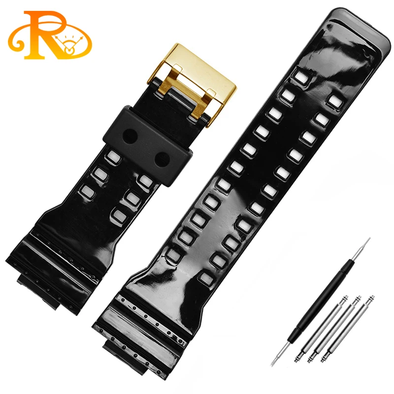 Hoge Kwaliteit Pu Horlogeband Per Casio G-Shock Ga-110 Ga-100 Gd-100 Mannen Sport Waterdicht Vervanging Fascia Da Braccio Cinturino 16Mm