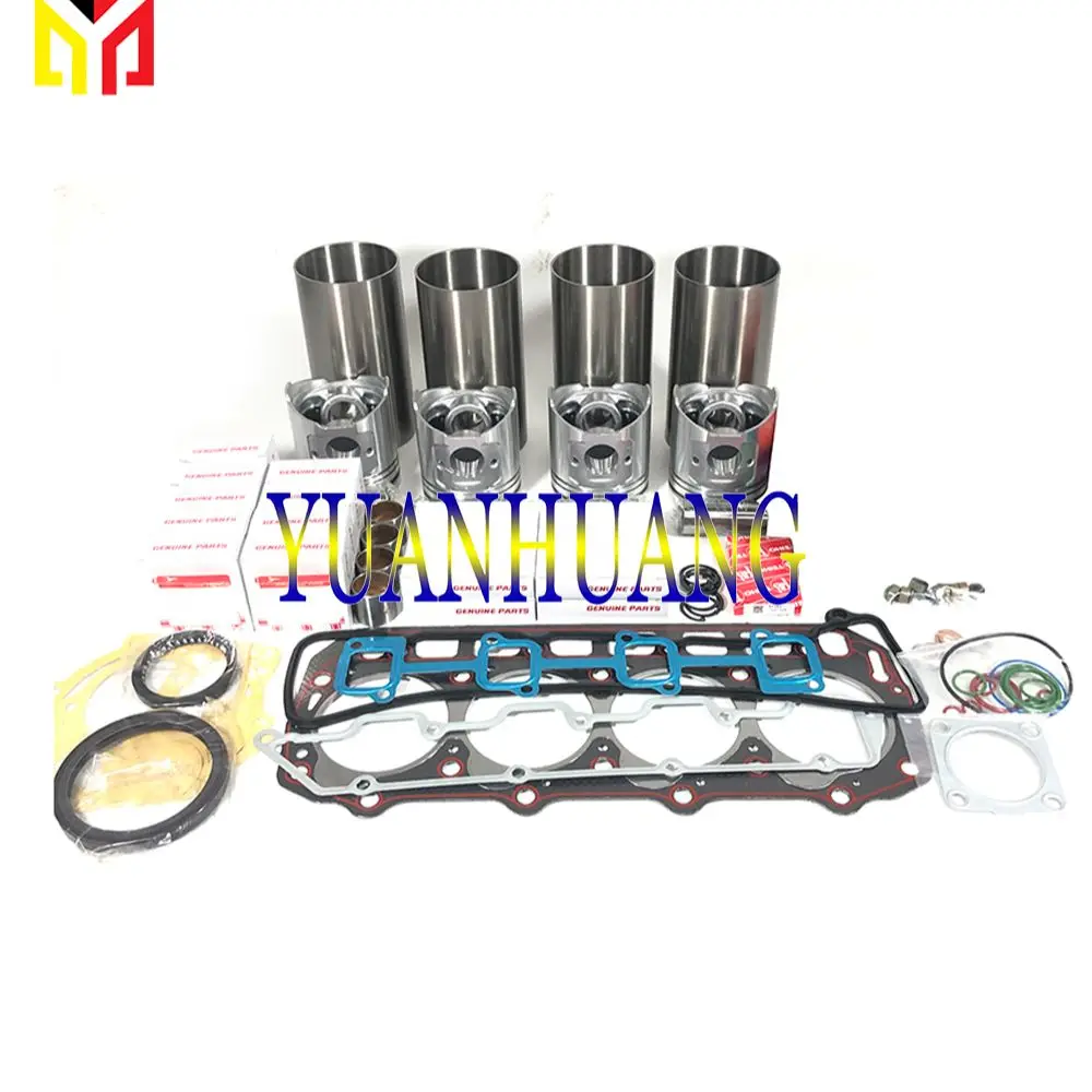 

13B Engine Rebuild Kit with Cylinder Liner Head Gasket Connecting Rod Bearing for Toyota Tractor Piston Liner Ring Bearing