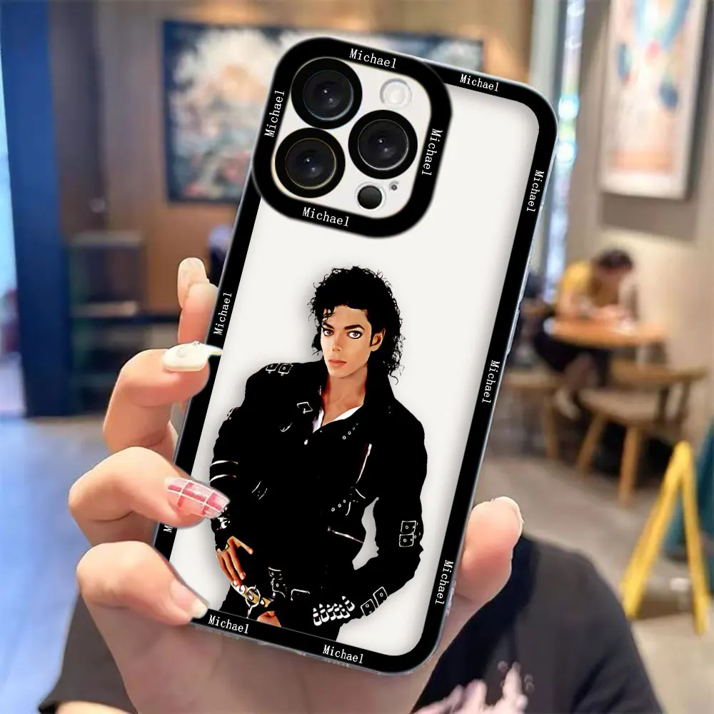 Transparent Phone Case with Michael Jackson Dancer Design