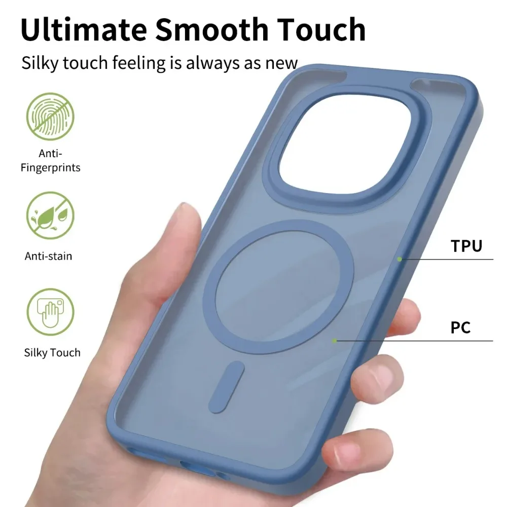 Ultra-Thin Frosted Magnetic Shockproof Case – Soft Silky Smooth Touch