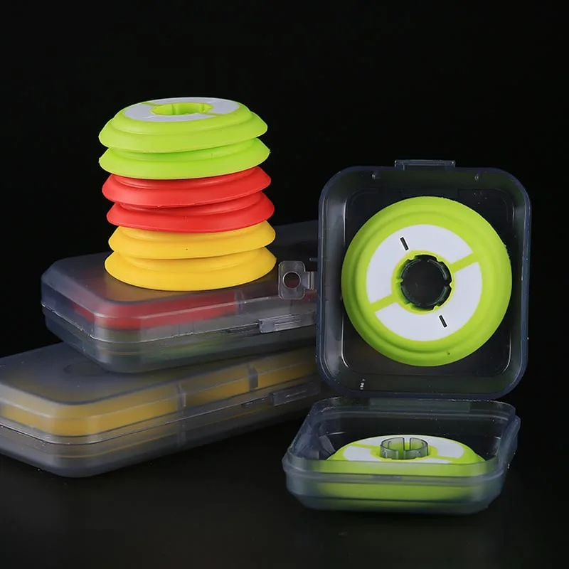 Random Color Spindle Silicone Main Spool W/Box Fishing Main Line Box Winding Board Not Hurting Line Closed Fishing Winding