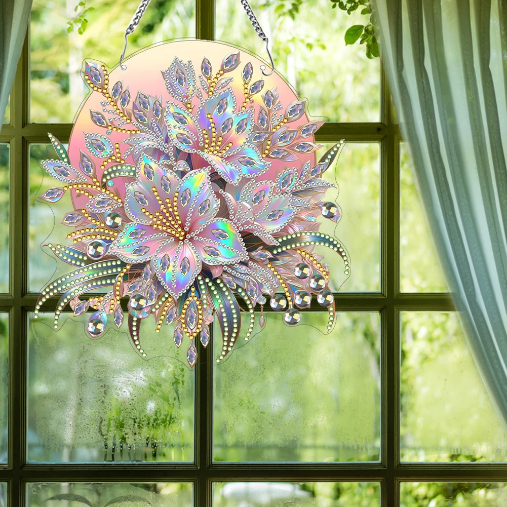 Acrylic Animal Shoes Flower 5D DIY Diamond Painting Dots Pendant Rhinestone Diamond Art Window Pendants for Garden Window Decor diamond painting diamond art painting kit diamond painting set