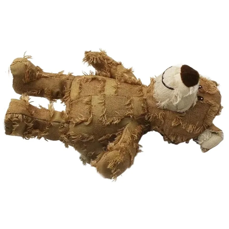 Pet Dog Plush Toys Bear Squeaking Stuffed Toys for Dogs Cat Chew Squeak Toy For Small Dogs Play Funny Training Dog Accessories