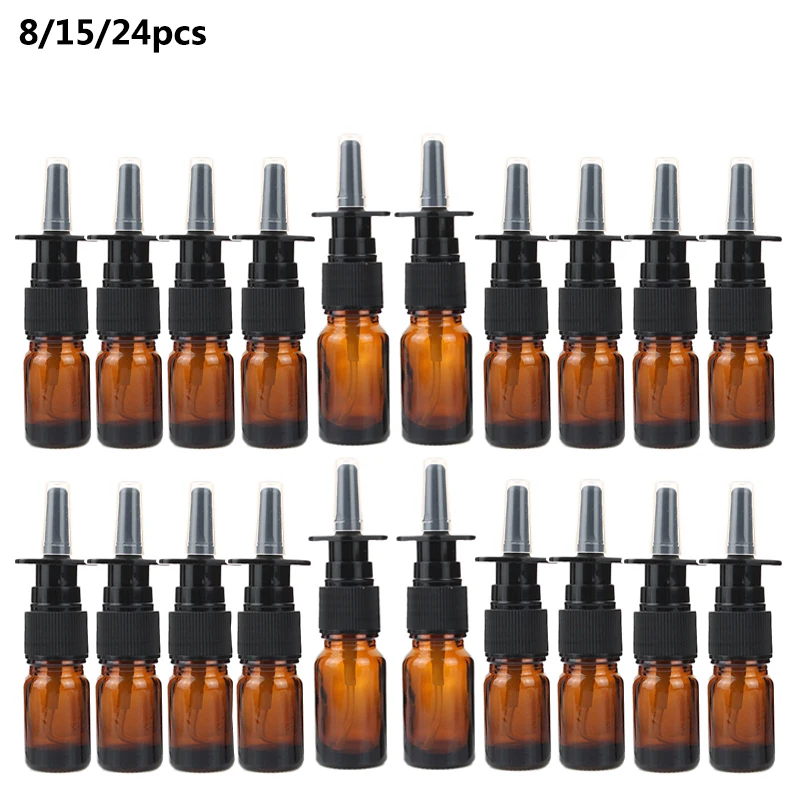 Amber Nasal Spray Bottle spray bottle refillable spray bottle refillable bottle refillable empty bottle refillable cosmetic bottle cosmetic bottle makeup empty bottle cosmetic dispenser bottle cosmetic bottle set cosmetic sample container mini cosmetic bottle perfume refill bottle refillable perfume bottle perfume bottle mini perfume bottle perfume atomizer mini perfume atomizer refillable lotion bottle refillable lotion dispenser refillable dispenser bottle refillable liquid container refillable nail bottle refillable bottle set perfume supplement set perfume refill tools perfume dispenser tools cosmetic cream bottle eyelash cleansing bottle dropper bottle squeeze bottle syringe dispenser nutrient syringe nasal rinse bottle soap foaming bottle 5ml 10ml with Fine Nose Mist Sprayer Press Spray Head Empty Refillable Glass Bottles 8/15/24pcs