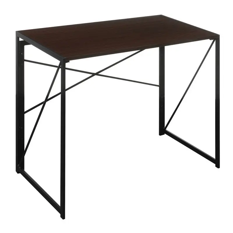 Folding Desk - Espresso/Black