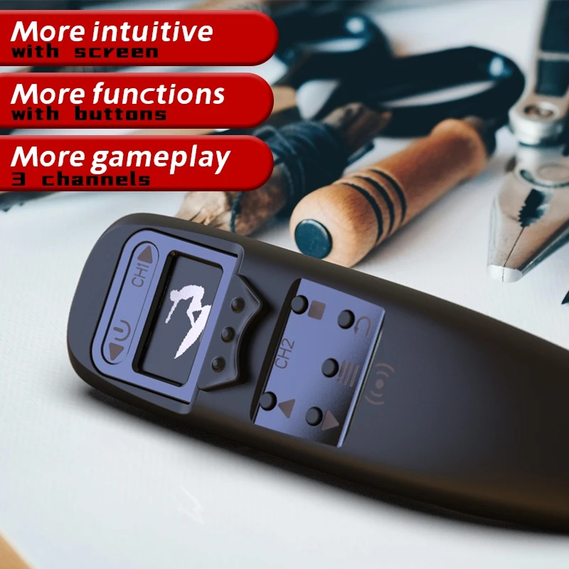 W6 2.4g Waterproof Remote Control Electric Skateboard Surfboard 3-channel Screen Remote Control Wireless Charging remote control surfboard