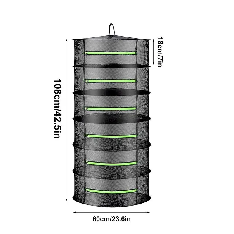 Herb Dryer Hang Rack Large Capacity Mesh Drying Rack Mesh Hang Basket Dryer Net Multipurpose Hang Mesh Net Hang Drying Net For 6