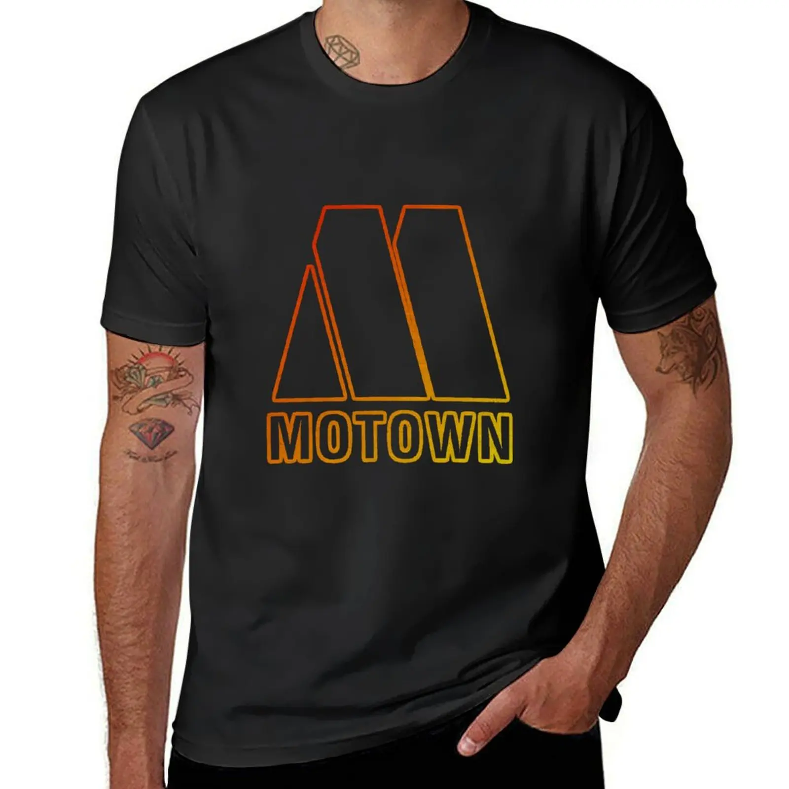 

Motown Records - Outlined Logo T-shirt tops animal prinfor boys anime clothes black t shirts for men
