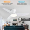 Modern Led Ceiling Fan Lights DC Motor 6 Speeds Timing Fans Low Floor Loft Remote Control Fan With Lights Bedroom Dining room 5