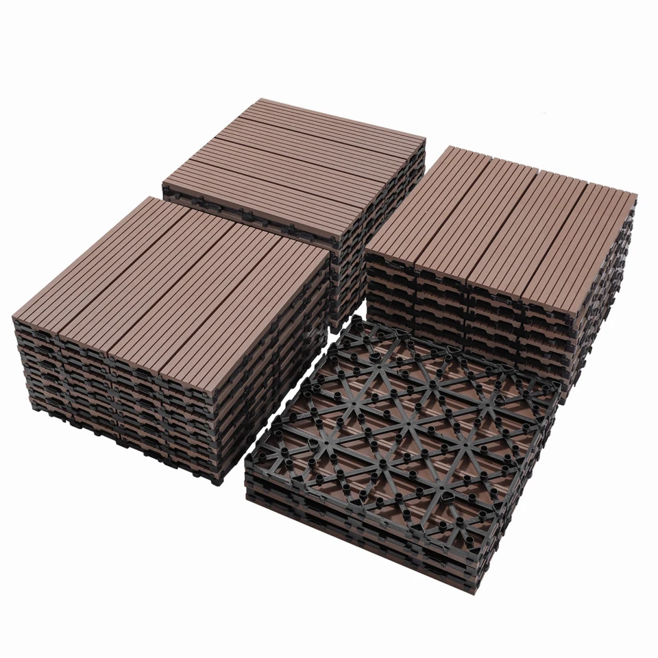 Sustainable Wood Plastic Composite Deck Tiles Set