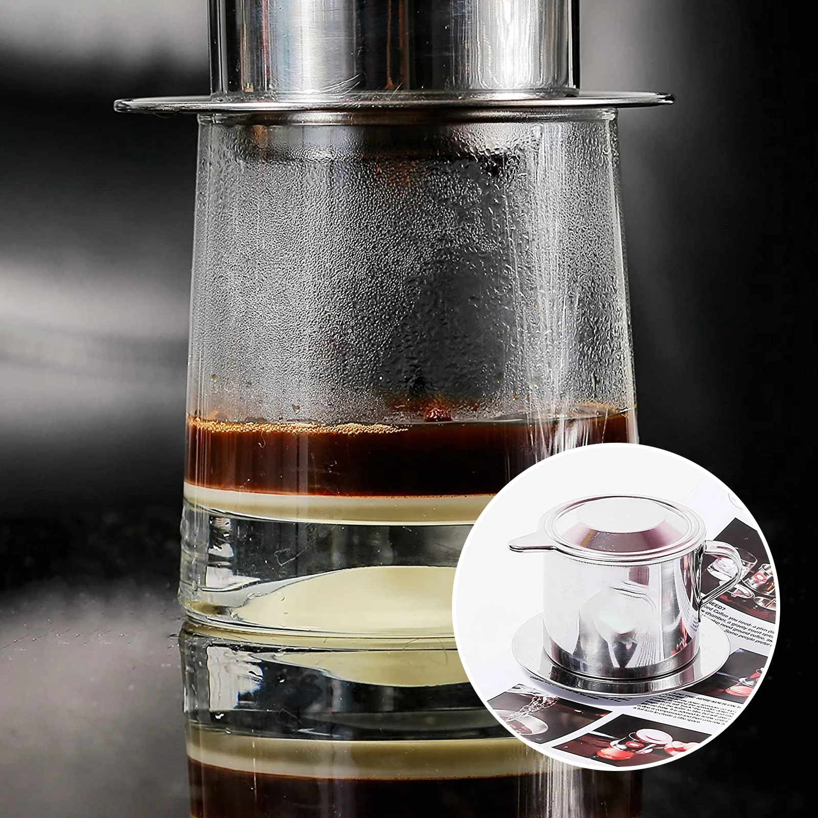 Vietnamese Coffee Filter Stainless Steel Maker Pot Portable Home Office Travel Camping Durable 115/135 165/310ML