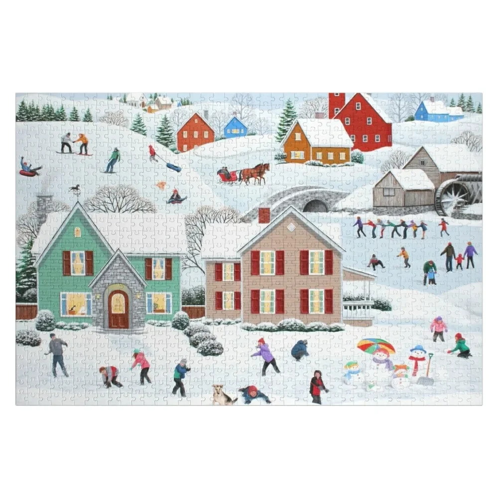 Once Upon a Winter Jigsaw Puzzle Personalised Wooden Name Personalized Name Photo Custom Puzzle