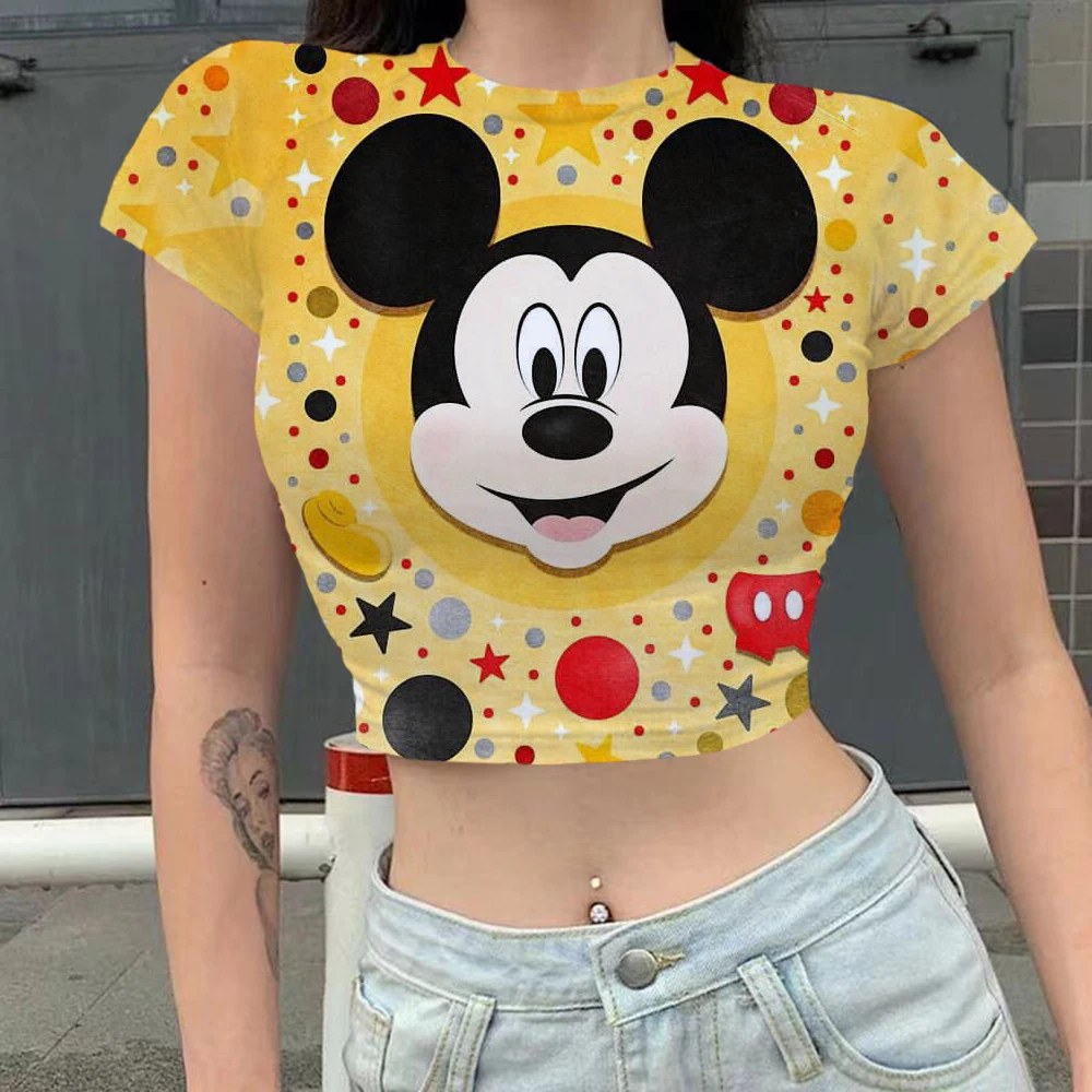 

Cute T Shirts Women Streetwear Minnie Mickey Mouse Graphic Tees Fashion Disney Printed Women Tops Funny Vintage Casual Female T