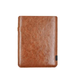 Sleek PU Leather Tablet Sleeve with Easy Access Pen Slot - 12.9 inch (Glossy Dark Brown)
