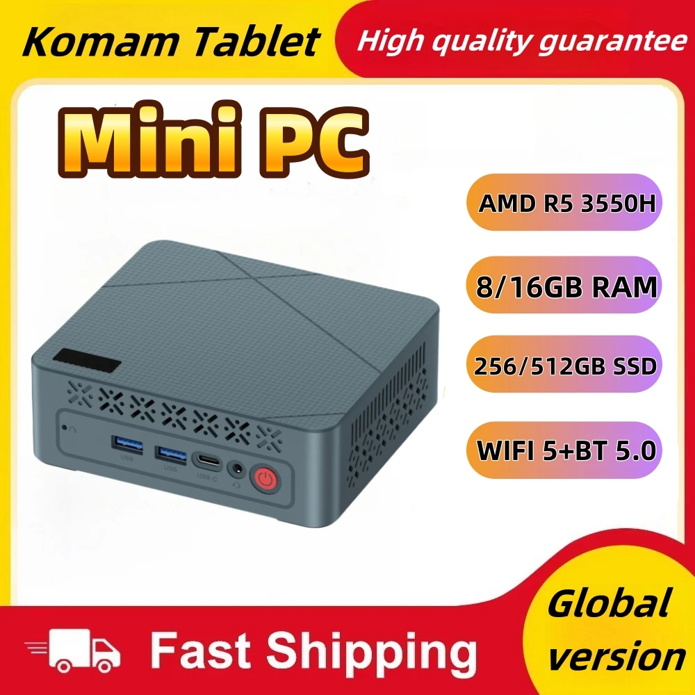 Mini PC AMD Ryzen 3550H DDR4 8GB16GB RAM 512GB ROM Low Power