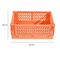 5 Color Organizing Storage Baskets Case Folding Student Desktop Basket Tape Stationery Plastic Foldable Container Storage Box 6