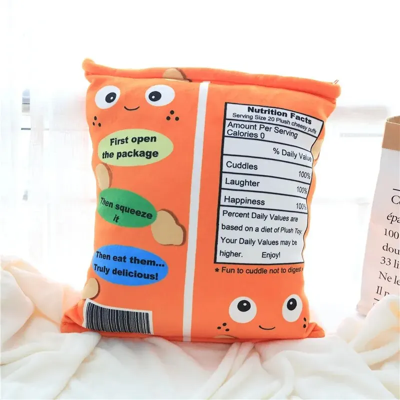 Cute Puff Plush Toy 6 Pieces One Bag Cheese Puff Balls Pillow Stuffed Snack Puffs Kids Toys Birthday Gift Boy Girl