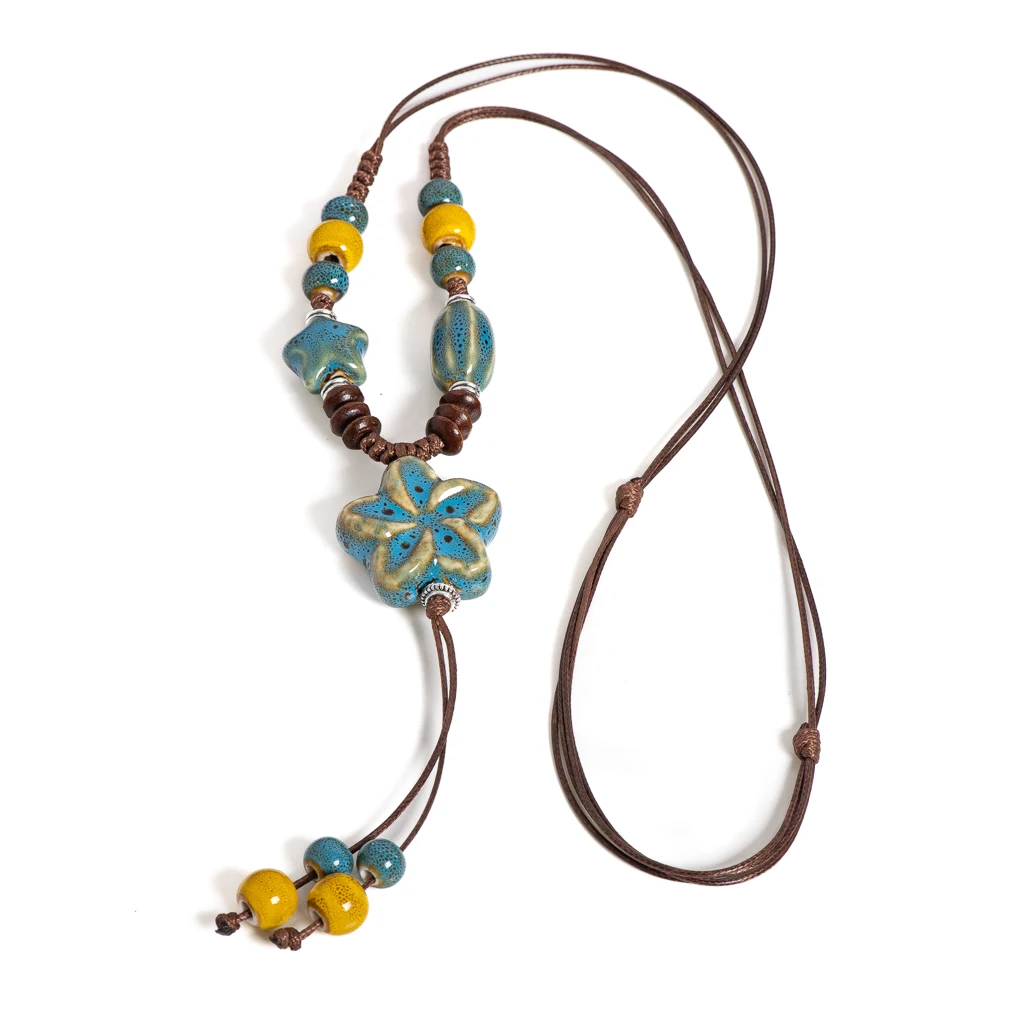 Pendentif Vintage En Céramique – Pièce Unique, Design Imposant