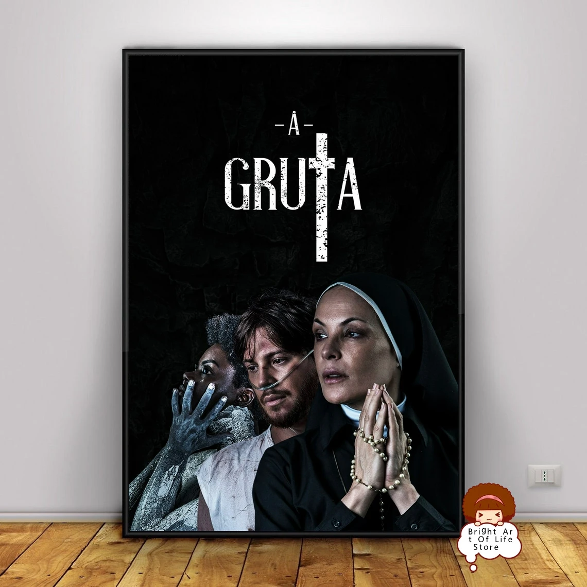 

A Gruta (2020) Movie Poster Classic Art Photo Canvas Print Home Decor Wall Art (Unframed)