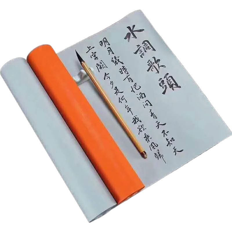 

Thicken Batik Rice Paper 20m Long Scroll Paper Brush Calligraphy Half-Ripe Xuan Paper Seal Script Official Script Writing Papier