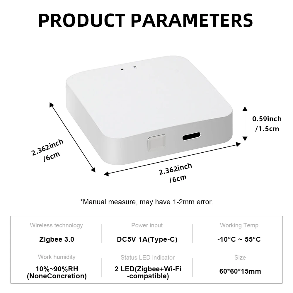 Zigbee 3.0 Gateway Hub USB Smart Home Wireless Bridge Ewelink APP Remote Control