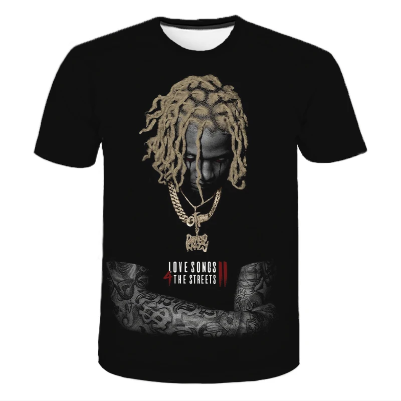 

2023 New Lil Durk 3D Printed T-shirt Rapper Men and Women Summer Fashion Casual Street T Shirt Streetwear Oversized Tops