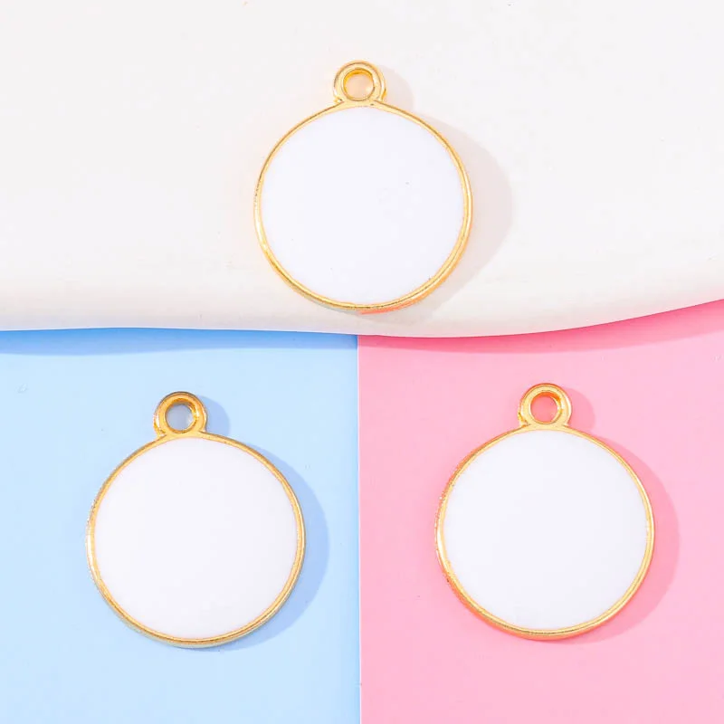 20pcs/pack 10 Designs 2-color Simple Alloy Frame Diy Bracelet, Earring, Necklace  Making Supplies