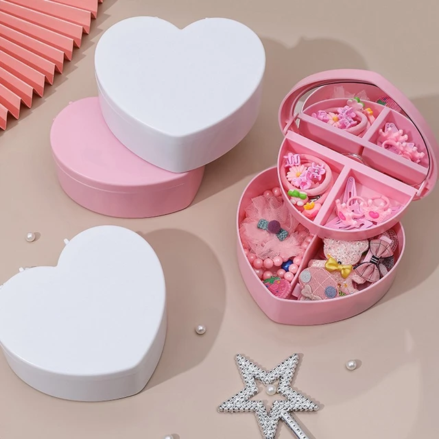 Children's Storage Box Hair Accessories Storage Box Pink Convenient To Use  Hair Rubber Belt Jewelry Box