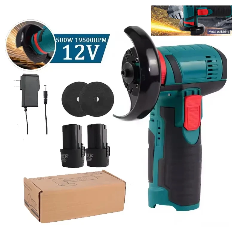 Cordless Mini Angle Grinder Lithium Battery Household Handheld
