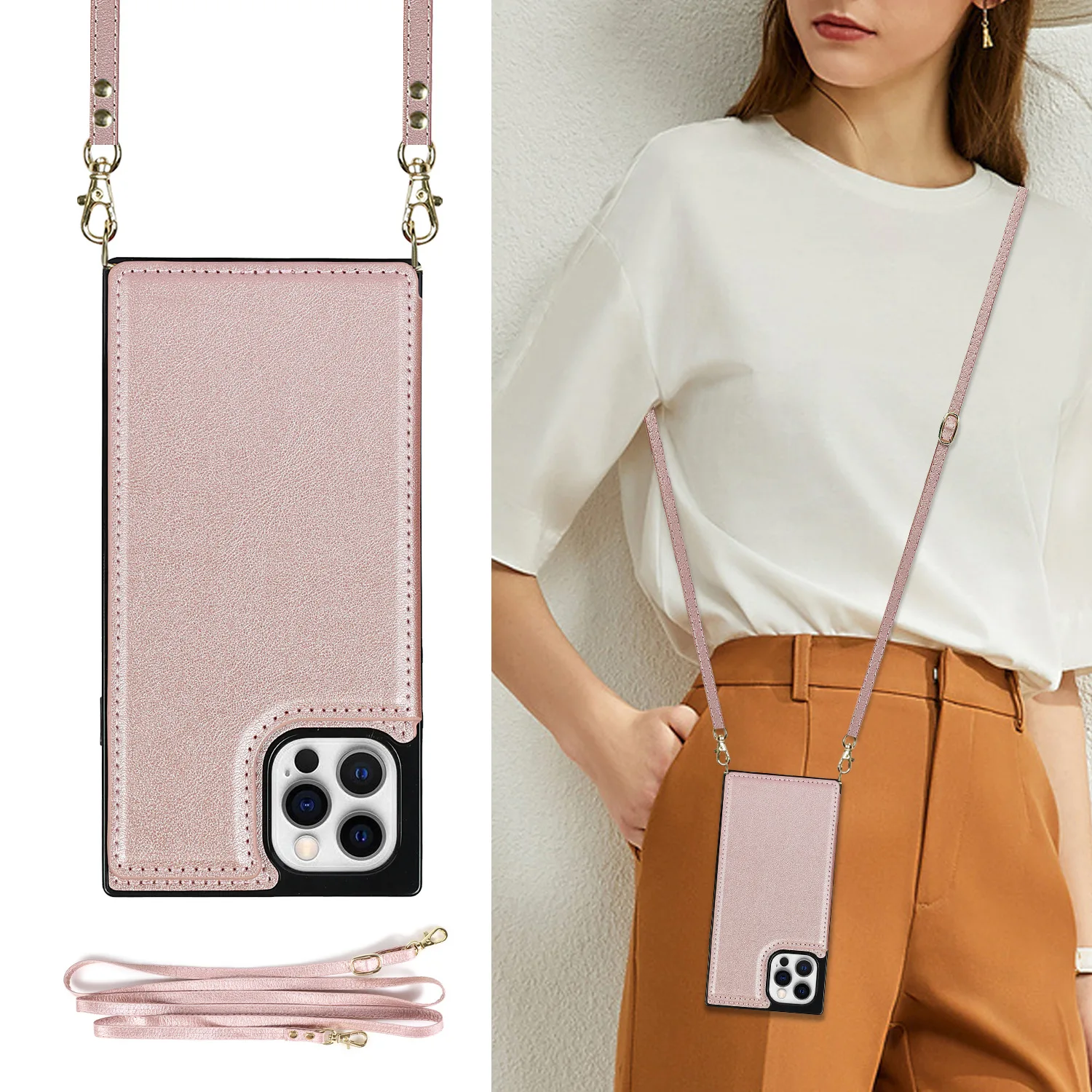 

Чехол для телефона Lanyard для iphone 14 Pro Max plus 14pro 14plus 13 12 mini 11 xs xr 7 8 6 SE, чехол-кошелек из 2020 натуральной кожи с отделением для карт