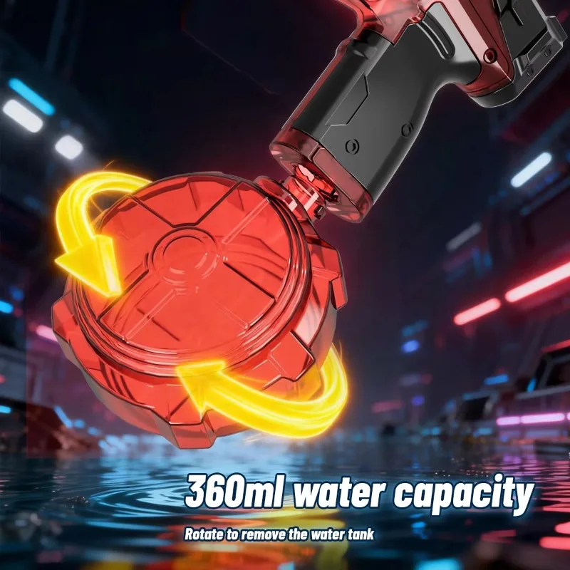 어린이용 LED 센서 플래시 자동 발사 물총, 여름 야외 게임 슈팅 장난감