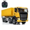 Metal 1:14 RC Hydraulic Roll-on Dump Truck 8x8 Full Dumper Car Model Sound Light Tipper Vehicle Toys for Boys TH23916 2