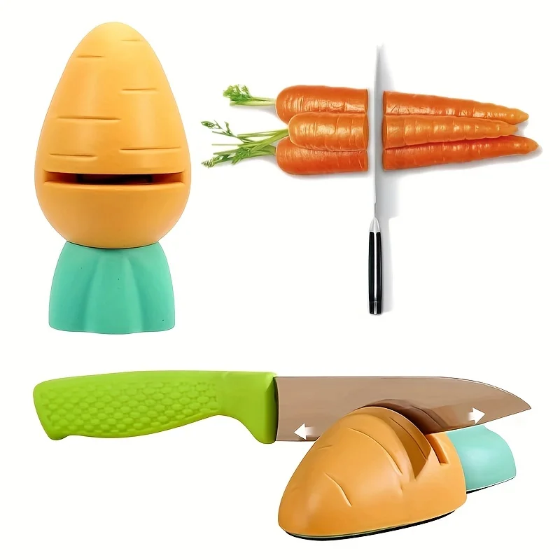 1pc Mini Cute Carrot Sharpener, Kitchen and Home Knife Sharpener, Kitchen Knife, Fruit Knife Sharpener, Kitchen Small Tool